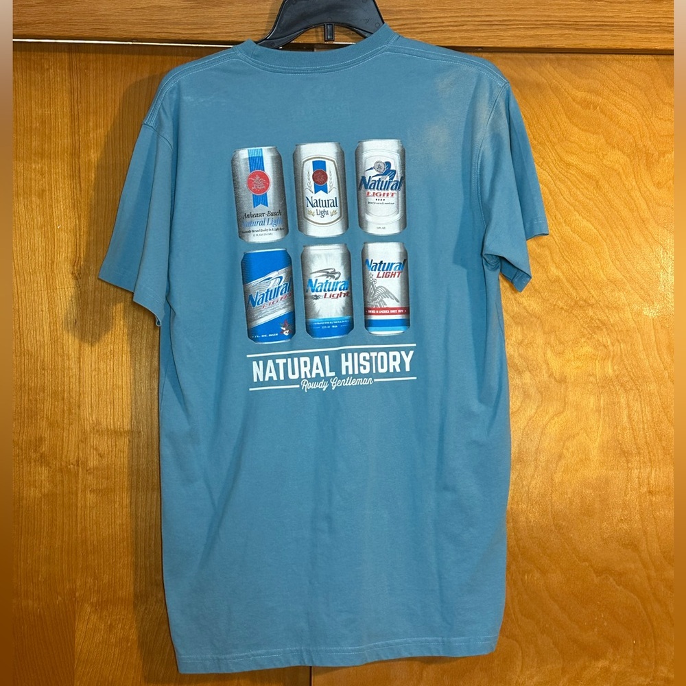 Natural Light Beer - Natural History - Rowdy Gentleman Short Sleeve T-Shirt